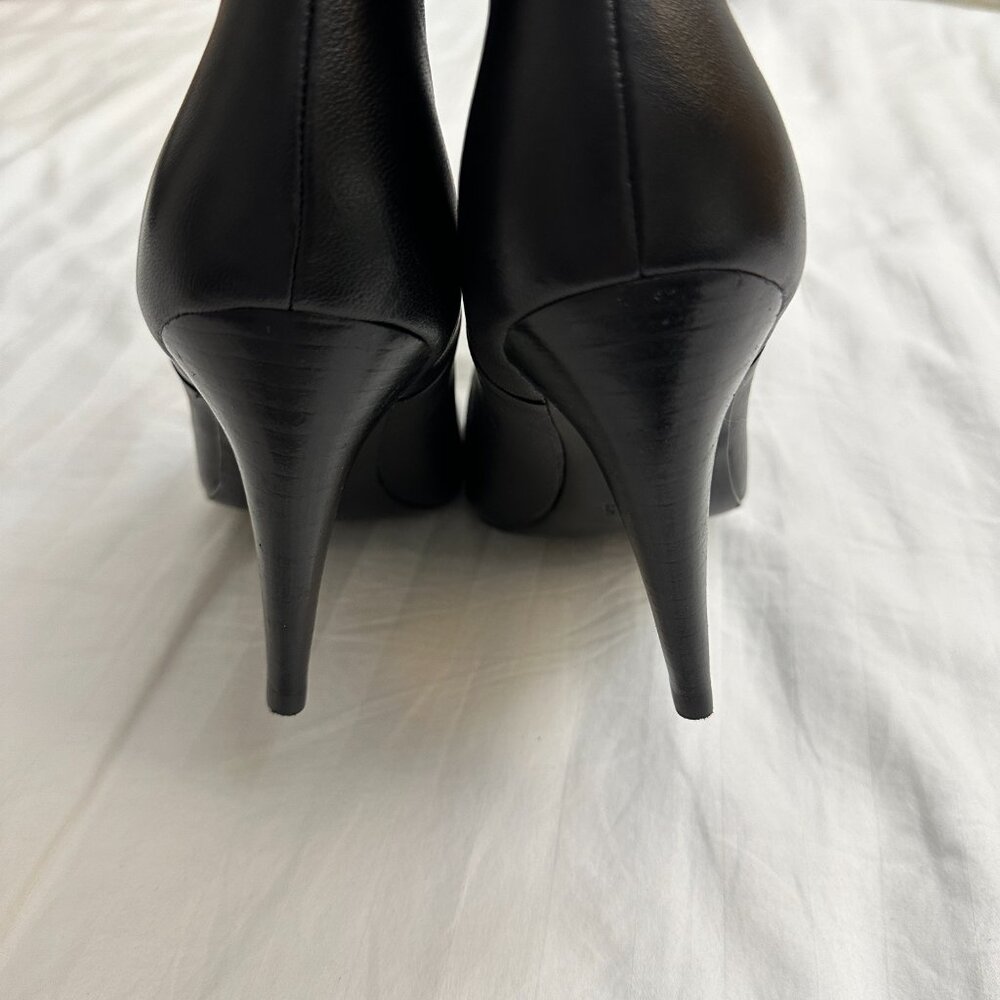 Guess Revenge Black Leather Pull On Over The Knee Heeled Boots - Picture 7 of 7